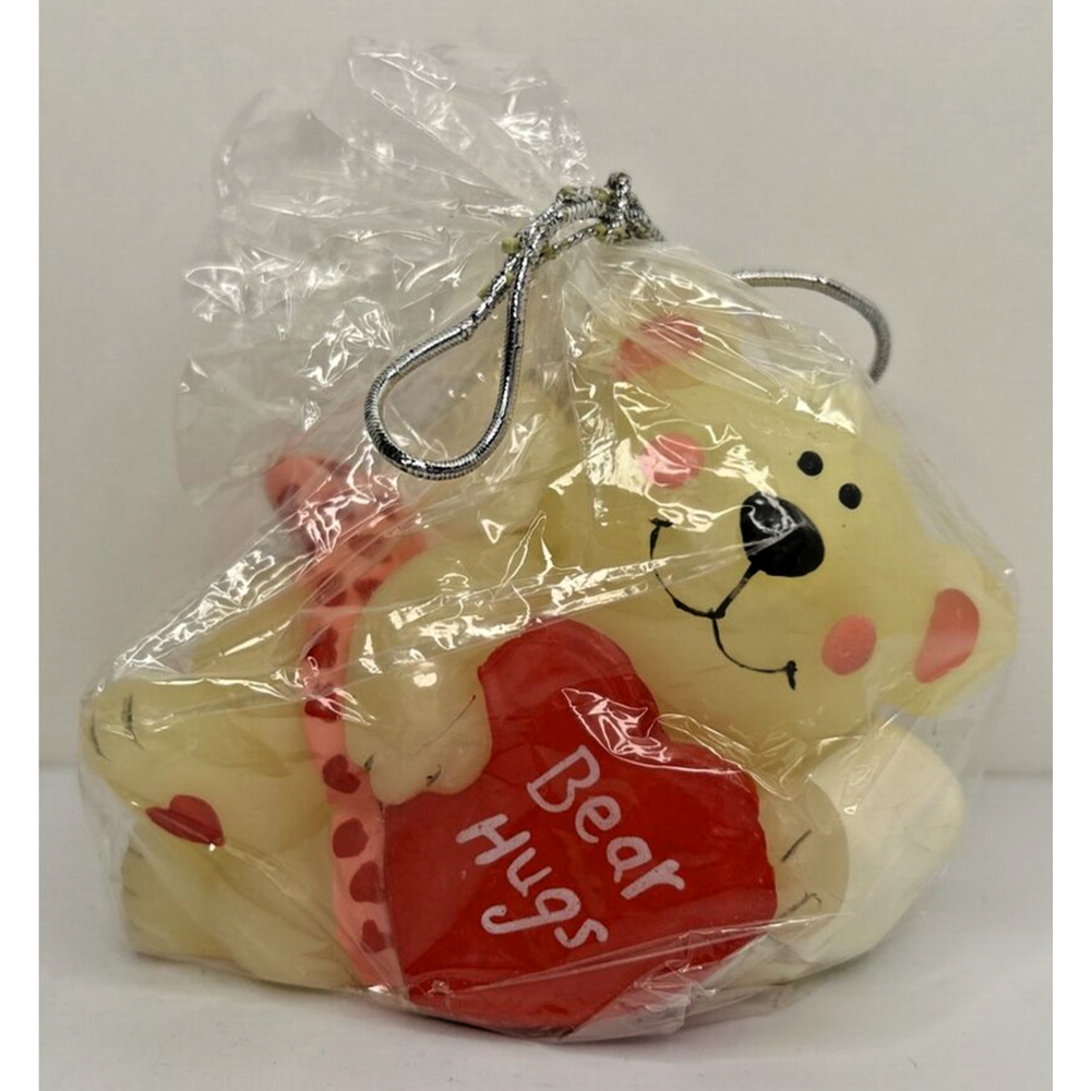 Vintage Garden Ridge Valentine's Day Bear Hugs Candle New 3" SKU H404